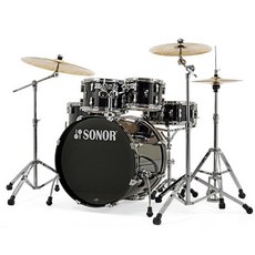 [SONOR] AQ1 Stage 5기통 드럼세트 Piano Black HS2000 하드웨어포함