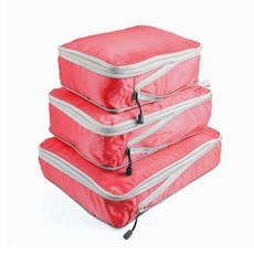 3PC 접이식 보관 가방 옷 수하물 휴대용 포장 주최자 파우치 더플 백