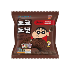 짱구 초코도넛 홀로그램금박 우표씰스티커포함 40g, 12개