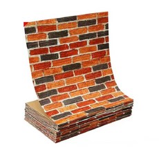 벽돌 1m 방수 장식 오래된 홈 지속적인 3D 스티커 벽 70cm 접착 거실 침실 자체 벽지 데코, Rule red brick patte