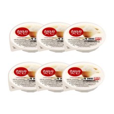 햇반 백미밥, 180g, 6개