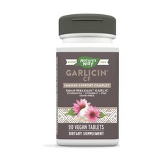Nature's Way Garlicin CF 면역 지원 복합체* 비타민 C 아연 에키네시아 냄새 90정
