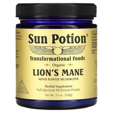 Sun Potion 유기농 노루궁뎅이버섯 100g(3.5oz), Sun Potion 유기농 노루궁뎅..., 1개