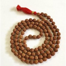 2activelife Japa Mala 108 +1 손 매듭 구슬 명상 묵주 천연 레드 우, Rudraksha Seeds