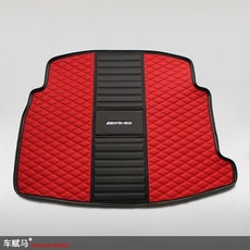 벤츠의 e클래스 E300 전용 트렁크매트 E200, 올블랙 패치 로그오 보내기, OneSize