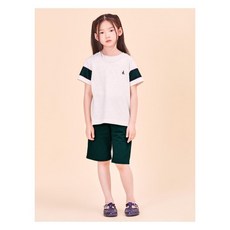 [빈폴키즈] 소매 포인트 피케 상하 세트 라이트 그레이 (BI4342U082)