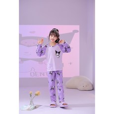 산리오 초등학생 긴팔 파자마 상하세트 봄가을 잠옷