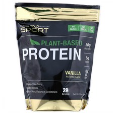 California Gold Nutrition CGN 바닐라향 식물성 단백질 비건용 907g, 1세트, .
