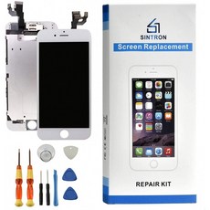 Sintron OEM LCD 화면 교체-iPhone 8 화이트 용 완전 조립 순정 부품 전면 카메라 근접 센서 수화기, 단일상품