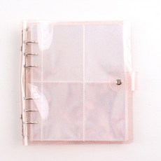 라이프핏 포카바인더 포토카드 미니 다이어리 콜렉트북 64 x 87 mm, 클리어핑크, 200매