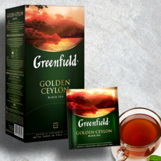 Чай Greenfield Golden Ceylon в пакетиках 25 шт по 2 г