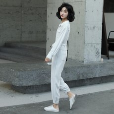 점프수트 멜빵바지 여성 2020봄 뉴타입 하이웨스트 날씬해보이는 코디하기쉬운 작업복 조거바지 일체형 원피스형 바지여성