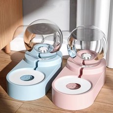야미야미 물 사료 디스팬서 버블 반려동 그릇 자동 먹이 공급기 고양이 개 새끼 고양이용 분수 마시는 용기 용품 18L 신제품, 05=B-pink, 1개