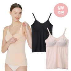 세컨스킨 임부 뱀부 베이직 수유 캐미탑 OU3801