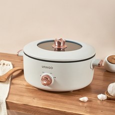 전기밥솥 전기냄비 전기찜기 전골냄비 멀티쿠커 3L, 미색 전기냄비