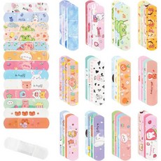 80pcs 귀여운 만화 반창고 방수 통기성 동물 자체 접착 핑거 키즈 보이 여아용 랩 벌크