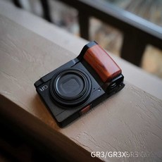 리코 카메라 호환 Ricoh GR3 GR3X 원목 우드 손잡이 나무 그립 액세서리 수제, 3. 호두, 1개