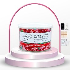 이탈왁스 라즈베리 소프트 캔 400g+스파츌라L+스크럽5g+바디크림5g+브라질리언시트팩1매 셀프왁싱 왁싱재료, 1개