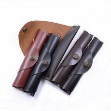 수제 정품 가죽 연필 가방 빈티지 복고풍 스타일 소 가죽 펜 케이스 화장품 학교 가방 안경 케이스 Office 편지지 선물|연필 케이스|, 1개, dark brown Mad Horse, 단일