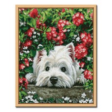 강아지보석십자수