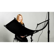 사진관 U자 반사판 곡선 스탠드 삼각대 프로필 사진, U자형반사판(약66x150cm)+2.4M스탠드, 1개