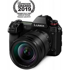 Panasonic LUMIX S1 풀 프레임 미러리스 카메라 24.2MP MOS 고해상도 센서 24-105mm F4 L-Mount S 시리즈 렌즈 4K HDR 비디, 단일옵션