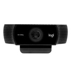 [해외] 로지텍 C922 프로 자동 초점 웹캠 마이크 스트리밍 비디오 웹 캠 삼각와 1080P 풀 HD 카메라, No BOX
