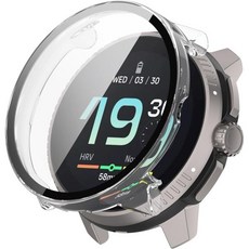 SUUNTO 레이스 S 스크린 프로텍터 케이스 교체 PC 슬림 커버 3D 풀커버 강화유리 시계블루, Clear - 순토sk-8번지