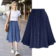 a라인데님스커트
