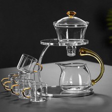 WARM티메이커 쇠구슬 자석 찻잔세트 차주전자 선물용, 1세트