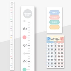 젤리박스 슬림 키재기자 감성 디자인 성장 키재기 growth chart