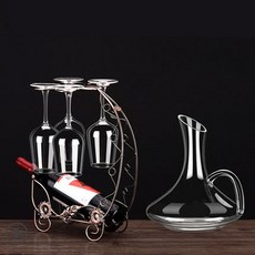 [해외직구] 와인잔세트 - 와인잔4개+와인랙+1500ml디캔터