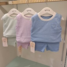 아가방 2024 여름 ~ 신축력 짱 심플 깔끔 세련된 컬러감 합리적인가격 나시상하 ~신축력이 좋아 편안하게 실내복으로 외출복으로 ~