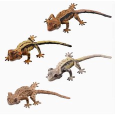 도마뱀 진짜같은 파충류 생물대도감 모형 게코 피규어, D형 약 16.2-18.2cm