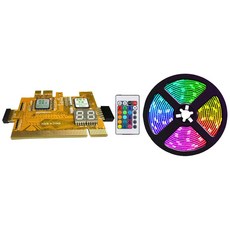 PCI PCI-E 2LPC 데스크탑 4 인 진단 카드 컴퓨터 마더 보드 테스트 카드 5m LED 스트립 조명, 하나, 멀티 컬러