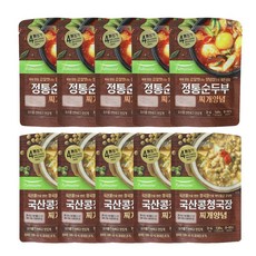 (냉장)[풀무원]국산콩청국장찌개130gx5+정통순두부찌개140gx5