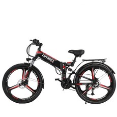 해오름상사 OMECI 접이식 전기산악 자전거 24/26 인치 리튬배터리 오프로드 MTB 남녀 전동, 26인치/27단 일체형(블랙)