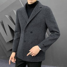 양면 겨울 해링본 남자 트렌드 비구니 멋진 틀리다 캐시미어 숏 상의