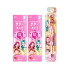 아텍스 튼튼이치약 시크릿쥬쥬 딸기향 80g X 2개 + 시크릿쥬쥬 키즈칫솔 아동용 x 1개 시크릿쥬쥬 키즈칫솔치약세트, 3개