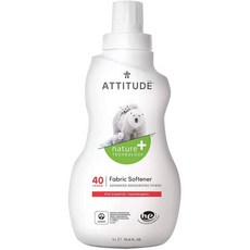 Attitude 에티튜드 유아전용 섬유유연제 핑크 그레이프후르츠 40회분 33.8Fl.oz(1L), 1개