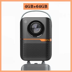 HONGTOP 스마트 프로젝터 미니 프로젝터 300 ANSI 루멘 10000L 휴대용 프로젝터 WIFI 블루투스 TV 스틱 노, 03 European regulations, 02 64GBLACK