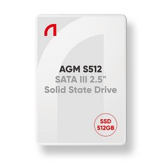 앱코 AGM S512 SATA3 SSD 화이트 100 x 70 x 7 mm, ABKOAGMS512G, 512GB