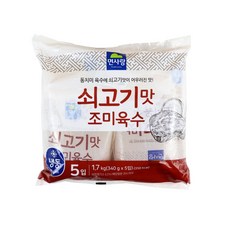 340g 5봉 면사랑 쇠고기맛 조미육수 냉면육수, 1.7kg, 5개