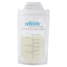 Dr. Browns 닥터브라운 모유 보관 팩 100매 세트 냉동 저장 휴대용 수유 용기, 50개