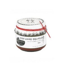 죽장연 프리미엄 고추장 500g(유리병) / 국내산 + 지하 암반수 정제물 3년간 간수 뺀 신안 천일염 항아리 천연발효 포항, 1개, 500g