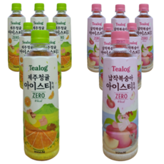 티로그 아이스티 제로 500ml 납작복숭아 12개 + 제주청귤 12개