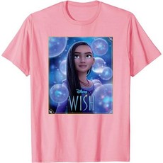 반팔티셔츠 남성핏 위시 아샤 Wish Asha / Character Poster Merch 굿즈 캐릭터 티셔츠 디즈니 Disney - 위시아샤옷