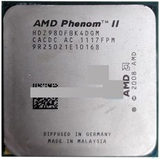 컴퓨터부품 컴퓨터 구성 요소 AMD Phenom II X4 980 3.7 GHz 쿼드 코어 프로세서 CPU HDZ980FBK4DGM 소켓 AM3 Mature Technology