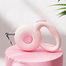 파스텔펫 반려동물 도넛 자동 리드줄, 핑크