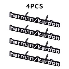 클래식카부품 3D 알루미늄 하만 돈 스타일링 자동차 금속 엠블럼 오디오 스피커 스티커 액세서리 르노 Gt 라인 메가네 3 메간 2017 트윙고용, 3) 4Pcs Harman Kardon